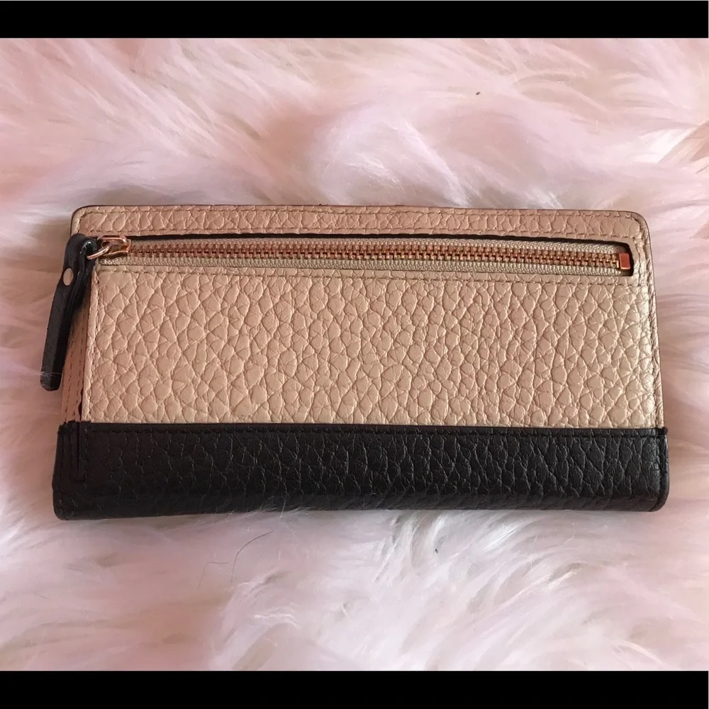Kate Spade Staci Bifold Colorblock Wallet Cream